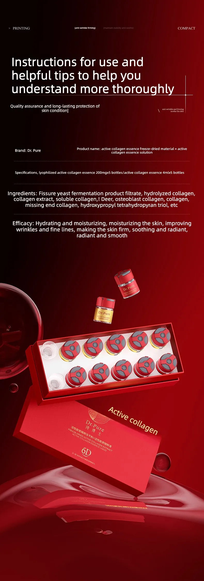Bio-Active 6D Collagen Freeze-Dried Powder & Essence.